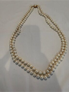 Duchess Classic Double Strand Simulated Pearl Necklace - 28”